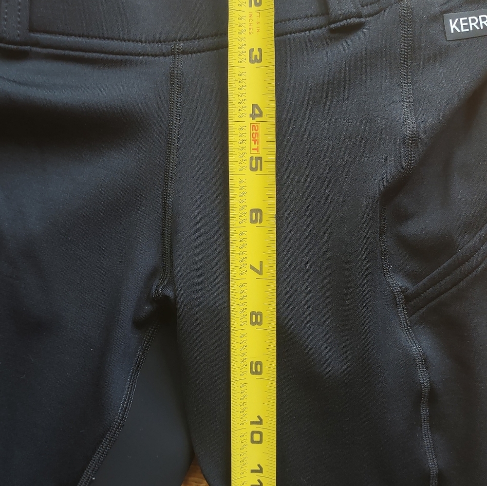KERRITS Women's Black Breeches Leggings Riding Pants Stretch S Panels Pockets - Picture 10 of 11